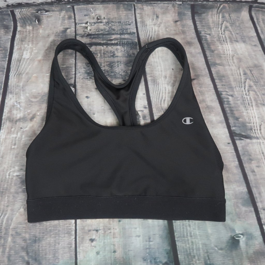 Champion Dark Grey Racerback Medium Support Sports Bra Size Large